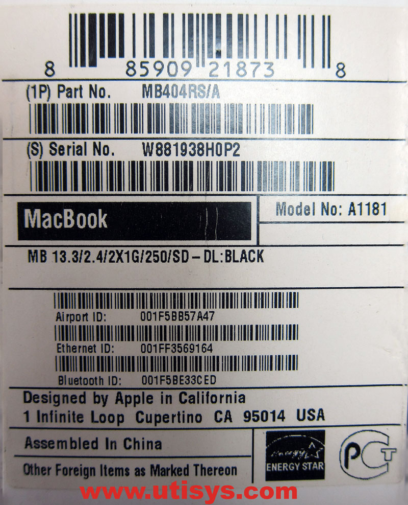 Apple MacBook Black A1181 MB404RS/A 2008 новый в коробке (New Old Stock) 